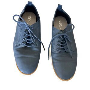 Zara Navy Oxford Shoes Lace-up Size EU 38 Boys